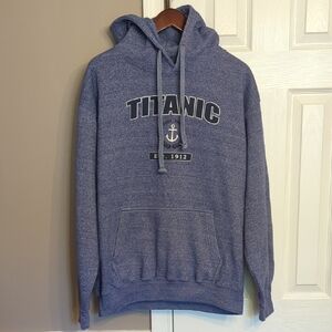 Titanic Heather Blue Pullover Hoodie History Buff Satire